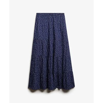 Damenrock Superdry Tiered Bleu XS female Damenrock Superdry Tiered Bleu XS female