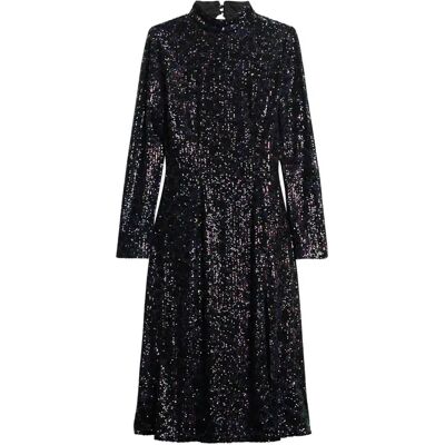 Halblanges Kleid, Frau Superdry Noir XS female Halblanges Kleid, Frau Superdry Noir XS female