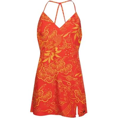 Bedrucktes kurzes Negligé-Kleid, Damen Superdry Rouge XL female Bedrucktes kurzes Negligé-Kleid, Damen Superdry Rouge XL female