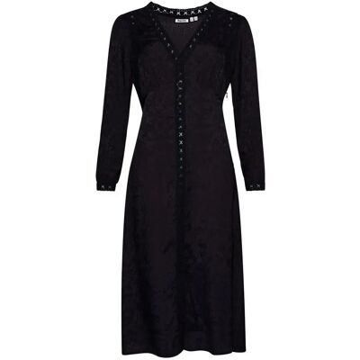 Halblanges Kleid, Frau Superdry Noir L female Halblanges Kleid, Frau Superdry Noir L female