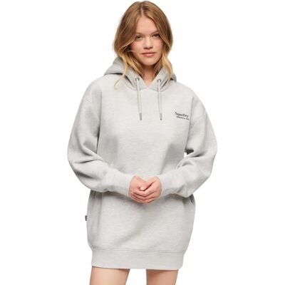 Damen Kapuzenpullover Kleid Superdry Essential Gris 2XS/XS female Damen Kapuzenpullover Kleid Superdry Essential Gris 2XS/XS female