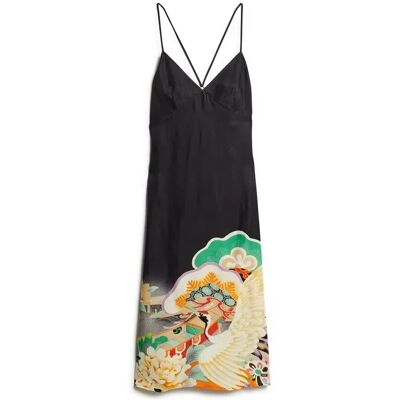 Damen Midikleid mit Print zum Überziehen Superdry Noir M female Damen Midikleid mit Print zum Überziehen Superdry Noir M female