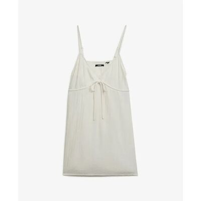 Kurzkleid aus strukturiertem Gewebe für Frauen Superdry Blanc XS female Kurzkleid aus strukturiertem Gewebe für Frauen Superdry Blanc XS female