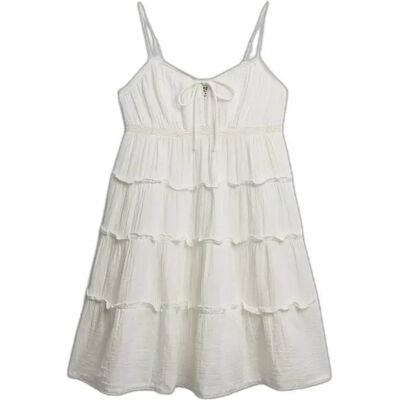 Mini-Rock mit Rüschen für Damen Superdry Blanc S female Mini-Rock mit Rüschen für Damen Superdry Blanc S female