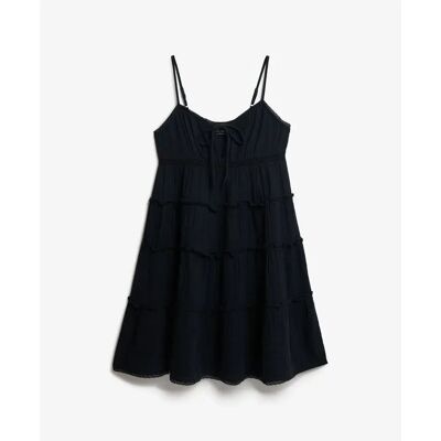 Mini-Rock mit Rüschen für Damen Superdry Bleu S female Mini-Rock mit Rüschen für Damen Superdry Bleu S female