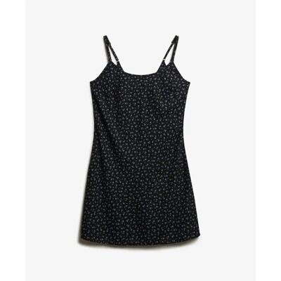Kurzes bedrucktes Damen-Kleid Superdry Cami Noir XS female Kurzes bedrucktes Damen-Kleid Superdry Cami Noir XS female