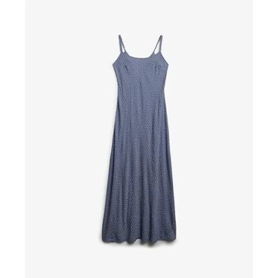 Lange gemusterte Damen-Kleid Superdry Cami Bleu XS female Lange gemusterte Damen-Kleid Superdry Cami Bleu XS female