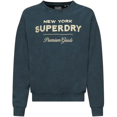 Sweatshirt Frau Superdry Luxe Metallic Noir S female Sweatshirt Frau Superdry Luxe Metallic Noir S female