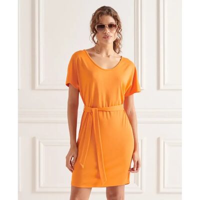 Kleid mit Bändern in der Taille der Frau Superdry Orange 36 female Kleid mit Bändern in der Taille der Frau Superdry Orange 36 female