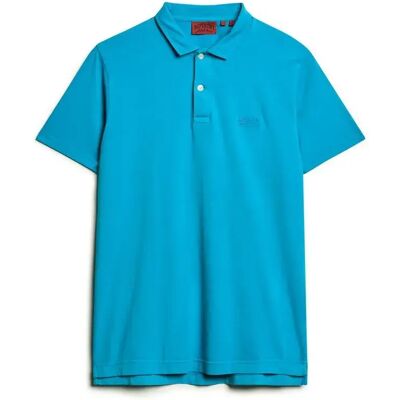Polo-Shirt aus Jersey Superdry Essential Logo Neon Bleu M male Polo-Shirt aus Jersey Superdry Essential Logo Neon Bleu M male