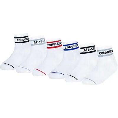 Kindersocken Converse CHN Basic Wordmark QTR (x6) Blanc 7/9 ans unisex Kindersocken Converse CHN Basic Wordmark QTR (x6) Blanc 7/9 ans unisex