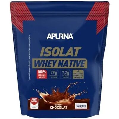 Proteinnahrung mit Schokoladengeschmack Apurna Isolat Native Bleu 720 g unisex Proteinnahrung mit Schokoladengeschmack Apurna Isolat Native Bleu 720 g unisex