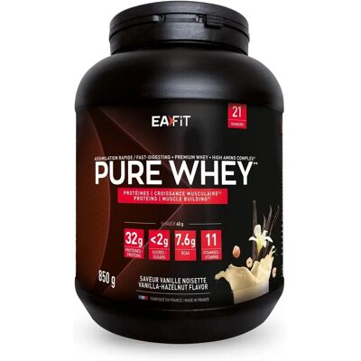 Protein EA Fit Pure Whey Vanille Noisette Noir 850 g unisex Protein EA Fit Pure Whey Vanille Noisette Noir 850 g unisex
