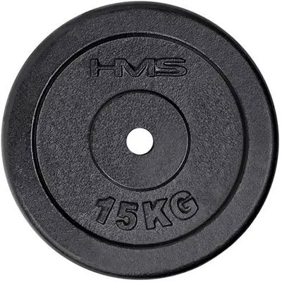 HMS Schwarzer Gusseisen Gewichtsscheibe 15kg - Gewichtsscheibe HMS Schwarzer Gusseisen Gewichtsscheibe 15kg - Gewichtsscheibe