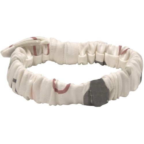 Lässig Stirnband Baby - Bio Baumwolle, Kreise, Weiß