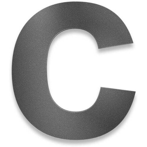 Metzler Hausnummer Edelstahl Arial Eisenglimmer Höhe 15 cm c