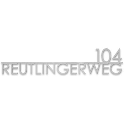 Metzler Edelstahl Schriftzug mit Straße & Hausnummer RAL 9007 Graualuminium 60 cm Edvin Metzler Edelstahl Schriftzug mit Straße & Hausnummer RAL 9007 Graualuminium 60 cm Edvin
