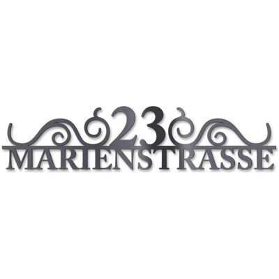 Metzler Edelstahl Schriftzug mit Straße & Hausnummer DB703 Eisenglimmer 60 cm August Metzler Edelstahl Schriftzug mit Straße & Hausnummer DB703 Eisenglimmer 60 cm August