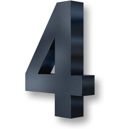 Metzler 3D-Hausnummer Edelstahl Anthrazitgrau Höhe 20 cm 4