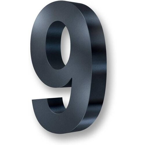 Metzler 3D-Hausnummer Edelstahl Anthrazitgrau Höhe 20 cm 9