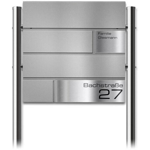 Metzler Standbriefkasten Graualuminium RAL 9007 Modell G