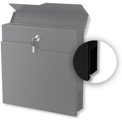 Metzler Abdeckung für Zeitungsfach in RAL9005 Tiefschwarz beidseitig verwendbar