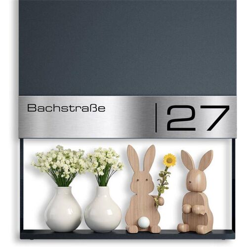 Metzler Dekorahmen für Briefkästen Dekoregal in RAL 7016 Anthrazit Frame K