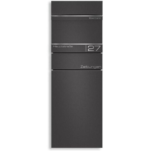 Metzler Standbriefkasten mit Zeitungsfach aus hochwertigem Stahl Eisenglimmer Alves 2