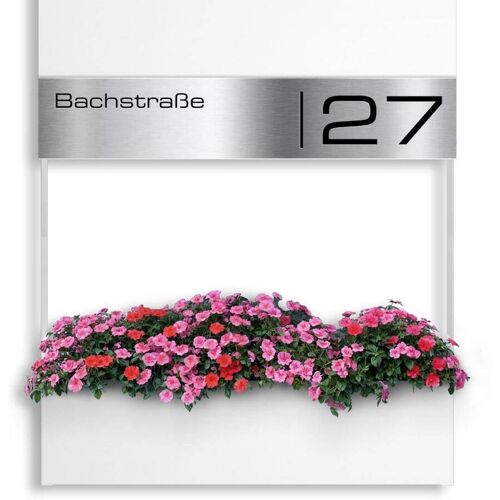 Metzler Dekorahmen für Briefkästen Blumenkasten in Weiß Frame J