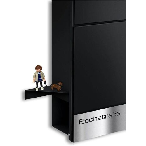 Metzler Regal für Briefkästen Schwarz Plate T