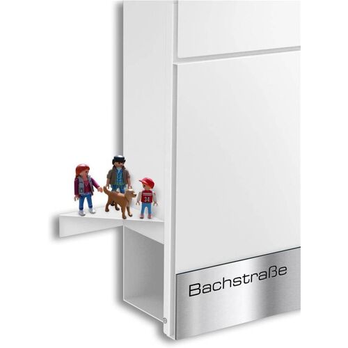 Metzler Regal für Briefkästen Weiß Plate T