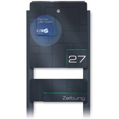 Metzler Standbriefkasten Funkklingel Anthrazit Edelstahl Gravur optional 02 Metzler Standbriefkasten Funkklingel Anthrazit Edelstahl Gravur optional 02