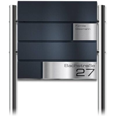 Metzler Standbriefkasten Anthrazitgrau RAL7016 Modell G Metzler Standbriefkasten Anthrazitgrau RAL7016 Modell G