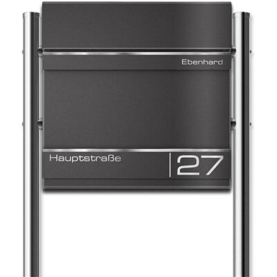 Metzler Standbriefkasten Standfuß aus Edelstahl mit Lasergravur DB 703 Eisenglimmer Hermann Metzler Standbriefkasten Standfuß aus Edelstahl mit Lasergravur DB 703 Eisenglimmer Hermann