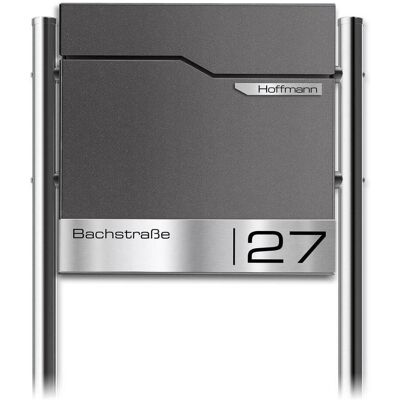 Metzler Standbriefkasten inkl. Namensschild aus Edelstahl DB703 Eisenglimmer Thobe Metzler Standbriefkasten inkl. Namensschild aus Edelstahl DB703 Eisenglimmer Thobe