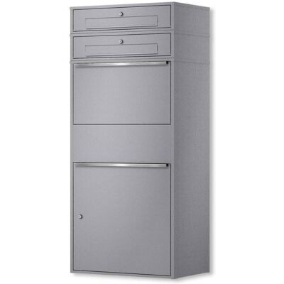 Metzler Paketbox XL mit 2 Briefkästen Paketkasten rostfrei Grau Bispo Max Metzler Paketbox XL mit 2 Briefkästen Paketkasten rostfrei Grau Bispo Max