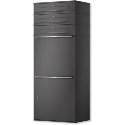Metzler Paketbox XL mit 3 Briefkästen Paketkasten rostfrei Eisenglimmer Bispo Max Metzler Paketbox XL mit 3 Briefkästen Paketkasten rostfrei Eisenglimmer Bispo Max