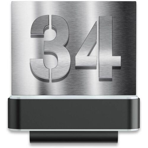 Metzler & Steinel LED-Hausnummernschild von Steinel L820 Anthrazit und Edelstahl Sensor & Bluetooth