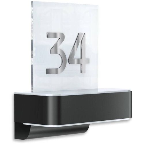Metzler & Steinel LED Hausnummernschild von Steinel L820 Anthrazit und Edelstahl Sensor & Bluetooth