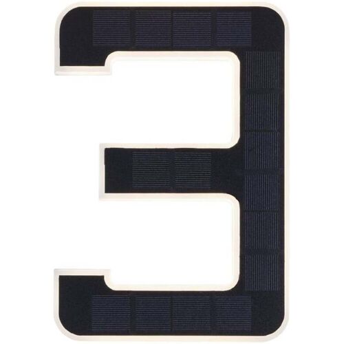 Paulmann LED Solarhausnummer Schwarz integrierter Akku Höhe 23 cm 3