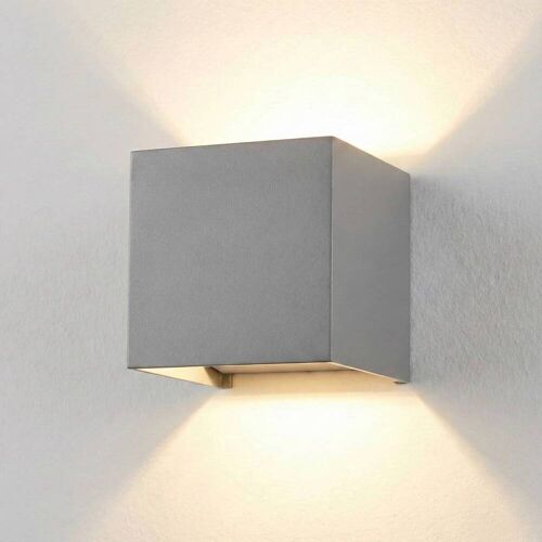 Metzler LED Wandleuchte Up-Down-Light 6 Watt LED 3000K Warmweiß Grau Lumic