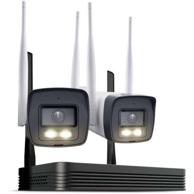 Hikvision HiLook IP Wireless Überwachungskit - 4MP, IR 30m, Audio, 4-Kanal NVR Hikvision HiLook IP Wireless Überwachungskit - 4MP, IR 30m, Audio, 4-Kanal NVR
