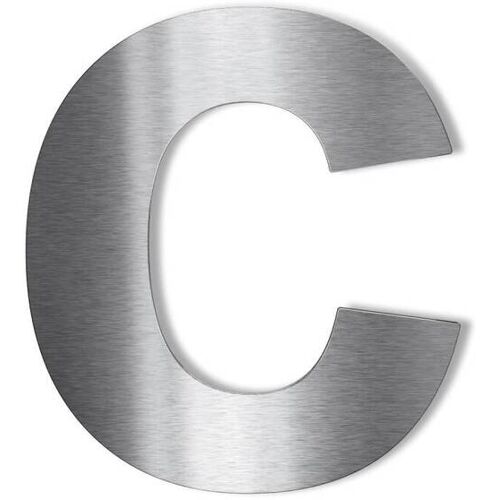 Metzler Hausnummer Edelstahl gebürstet Arial Höhe 15 cm c