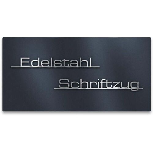 Metzler Hausnummernschild mit Schriftzug in Anthrazit RAL7016