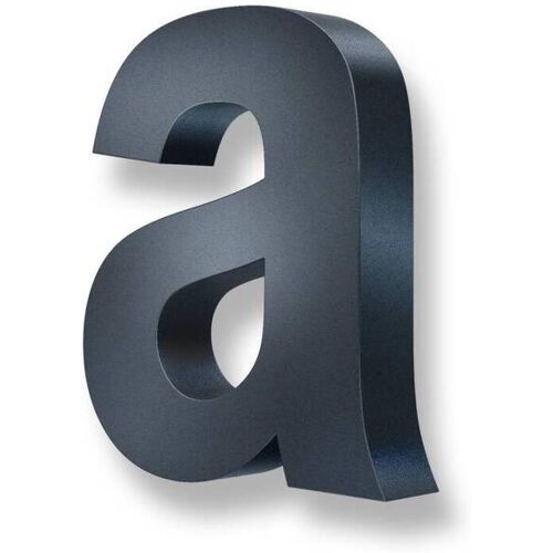 Metzler 3D-Hausnummer Edelstahl Anthrazitgrau Höhe 15 cm a