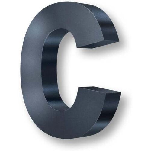 Metzler 3D-Hausnummer Edelstahl Anthrazitgrau Höhe 20 cm c