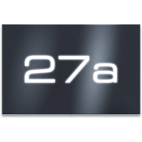 Metzler Hausnummernschild LED-beleuchtetes 3-stellig aus Edelstahl in Anthrazit