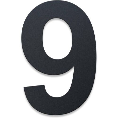 Metzler Hausnummer Edelstahl Arial Anthrazitgrau Höhe 14 cm 9