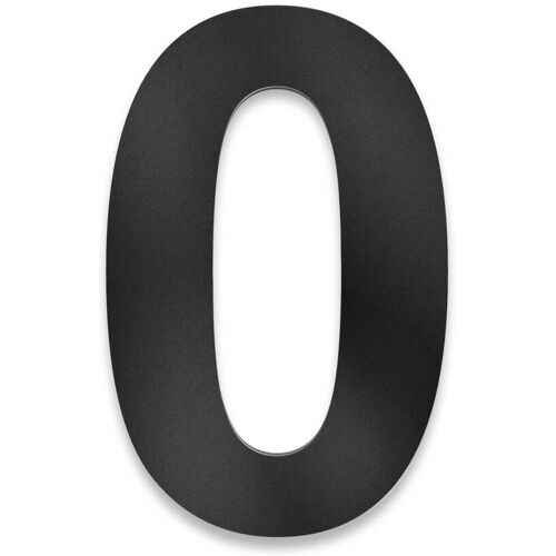 Metzler Hausnummer Edelstahl Arial Tiefschwarz Höhe 20 cm 0