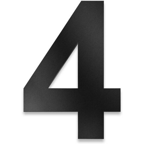 Metzler Hausnummer Edelstahl Arial Tiefschwarz Höhe 20 cm 4